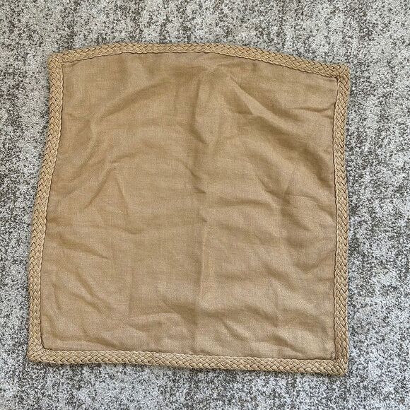 Pottery Barn 100% Linen Tan Pillow Cover (1) - Picture 1 of 6